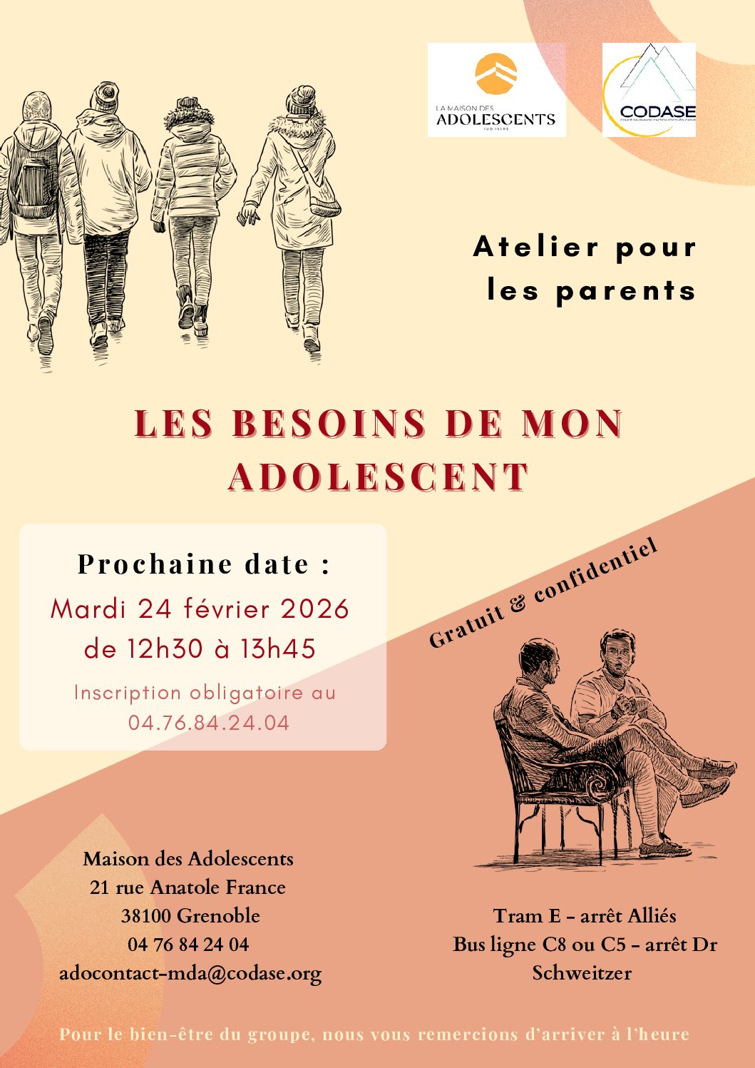 Atelier pour les parents « Les besoins de mon adolescent »